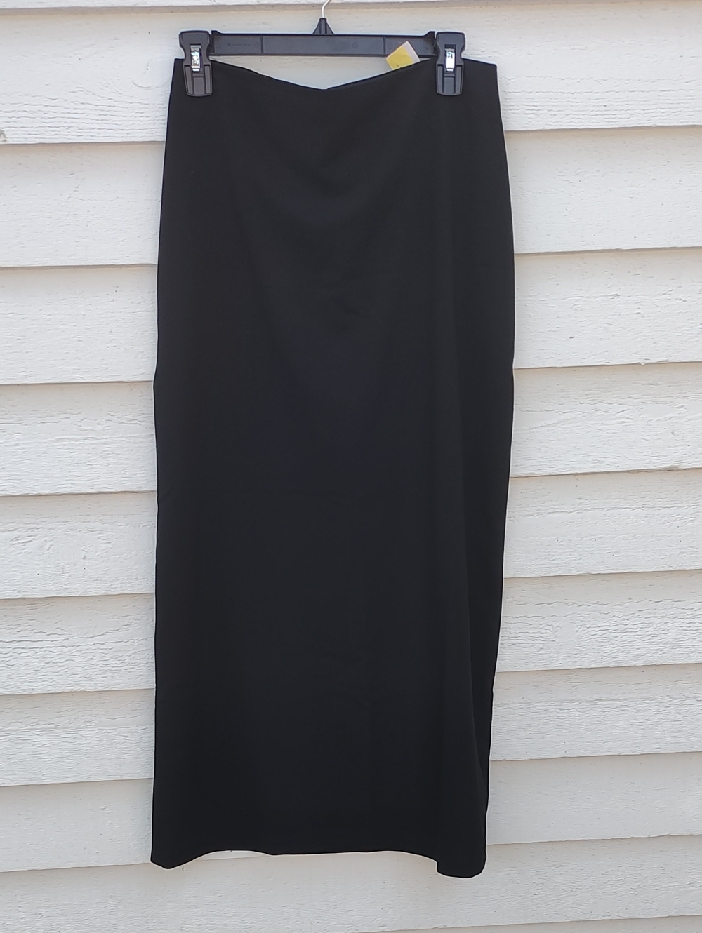 Elegant Black Maxi Skirt — Women's Classic A-line Silhouette